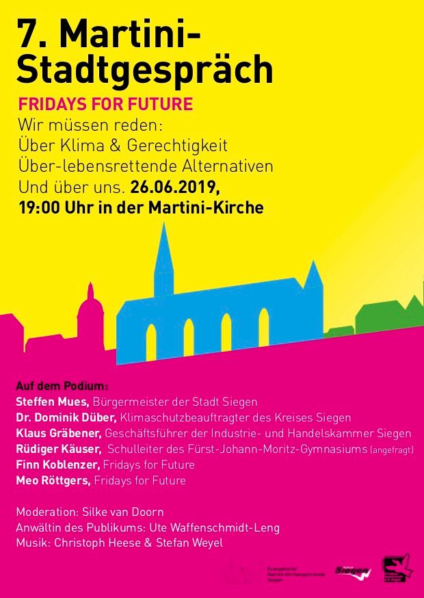 7. Martini-Stadtgespräch am 26. Juni um 19 Uhr in der Martinikirche Siegen